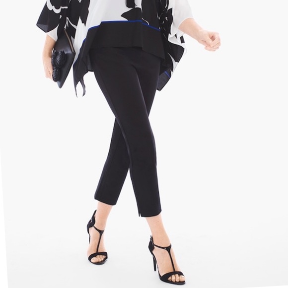 Chico's Pants - Chico’s Crop Flat Front Black Pants size 0.5 / 6